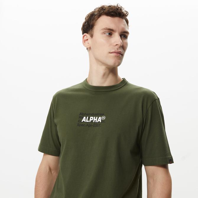  Alpha Industries Code Graphic Erkek Haki T-Shirt