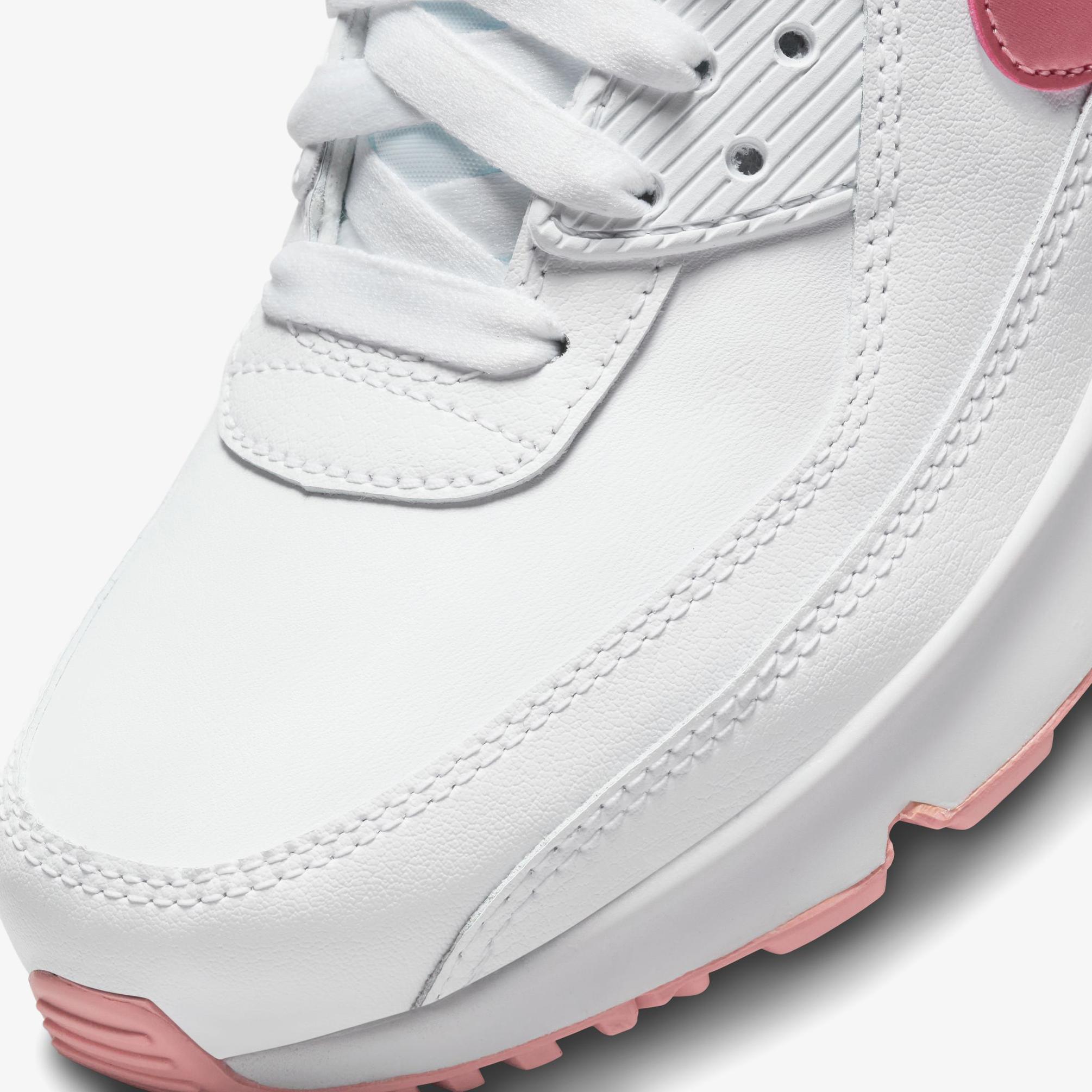  Nike Air Max 90 Leather Kadın Beyaz Spor Ayakkabı