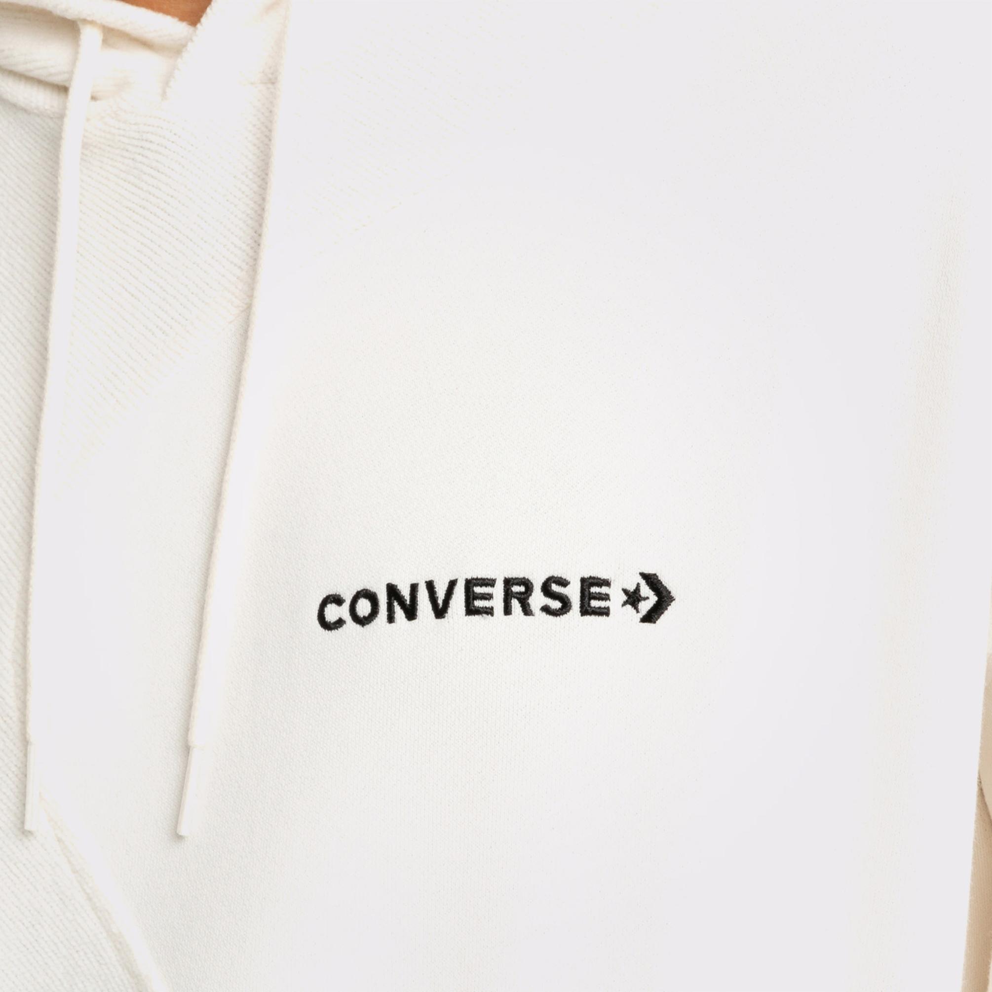  Converse Dynamic Blocking Pullover Erkek Beyaz Hoodie
