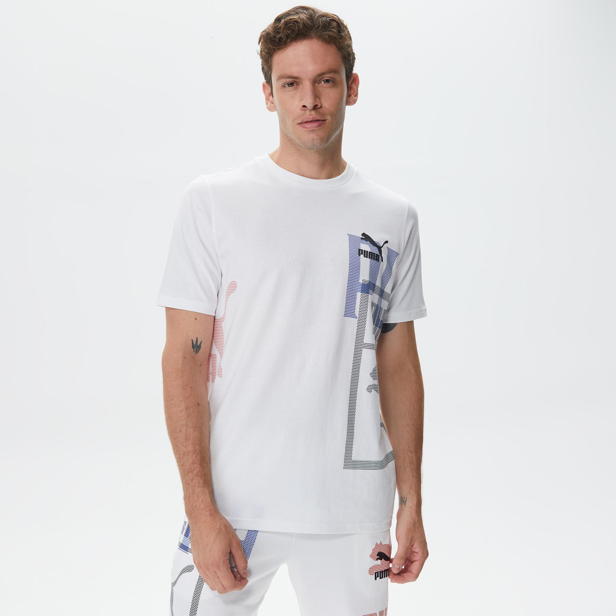  Puma Classics GEN. Erkek Beyaz T-Shirt
