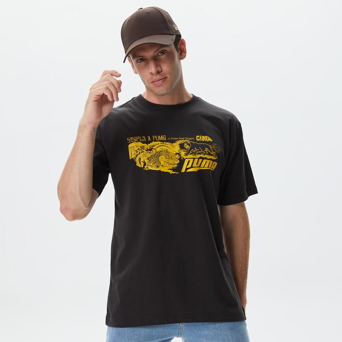 Puma X Staple Graphick Erkek Siyah T-Shirt