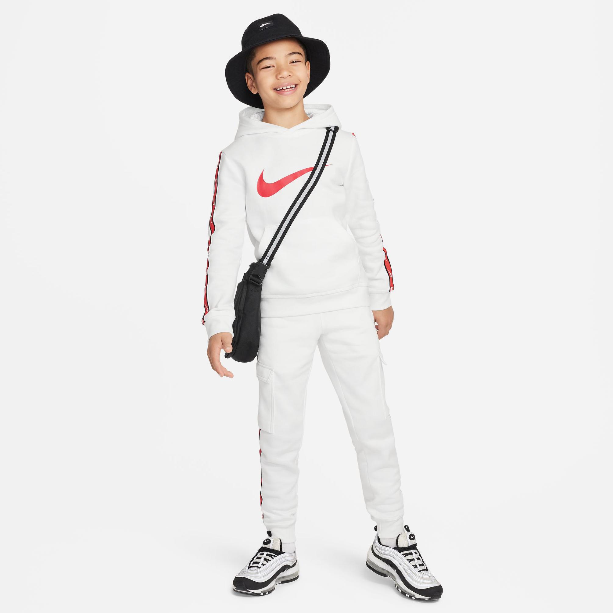  Nike Sportswear Repeat Çocuk Beyaz Hoodie