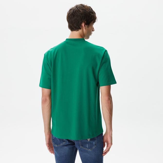  Huf Harlan Baseball Henley Erkek Yeşil T-Shirt