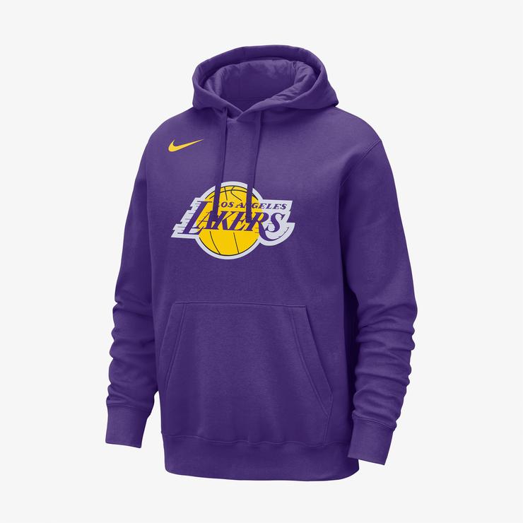 Nike Los Angeles Lakers Club Pullover Erkek Mor Hoodie