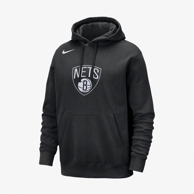 Nike Brooklyn Nets Club Erkek Siyah Hoodie