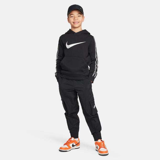 Nike Sportswear Repeat Fleece Pullover Çocuk Siyah Hoodie