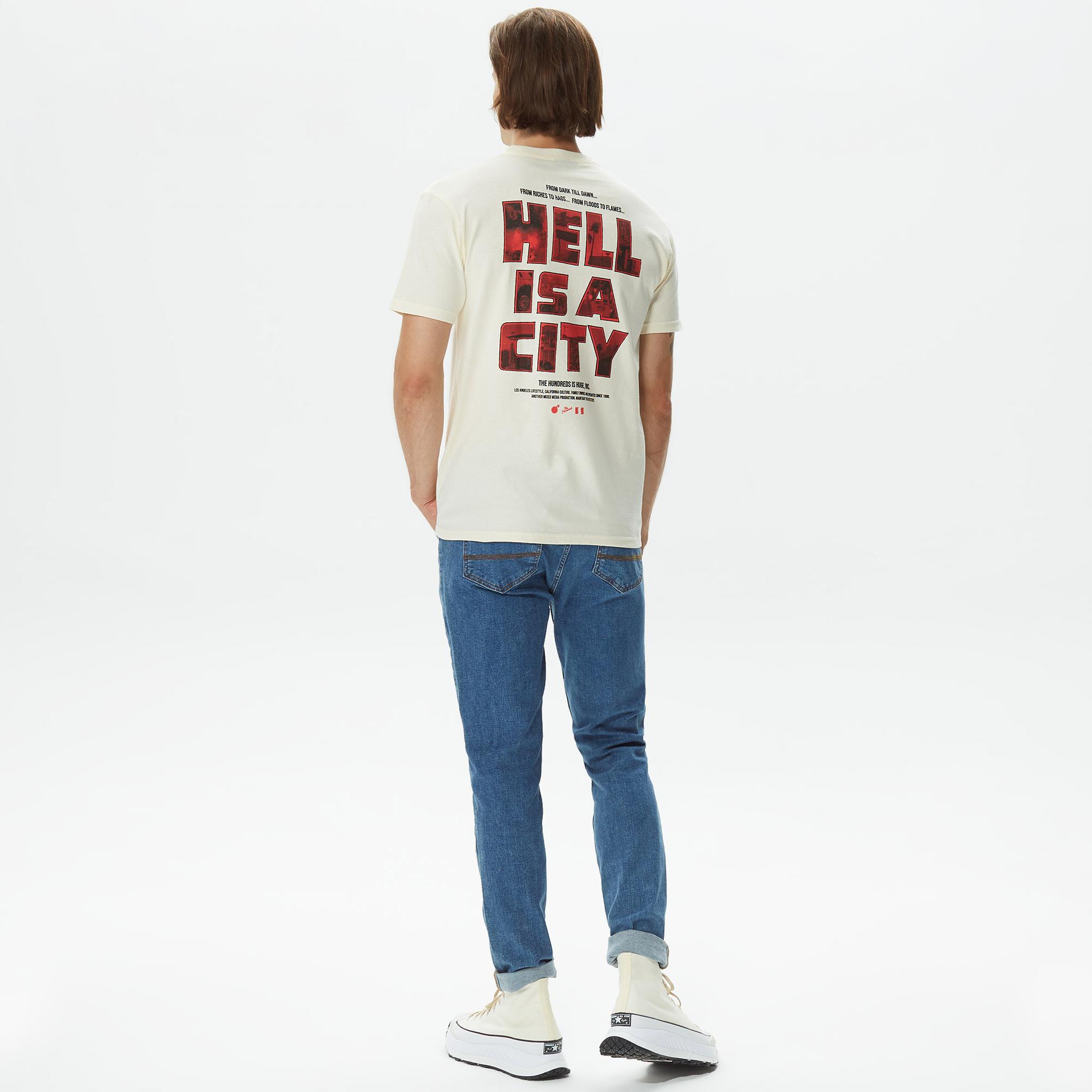  The Hundreds Hell Is A City Erkek Krem T-Shirt