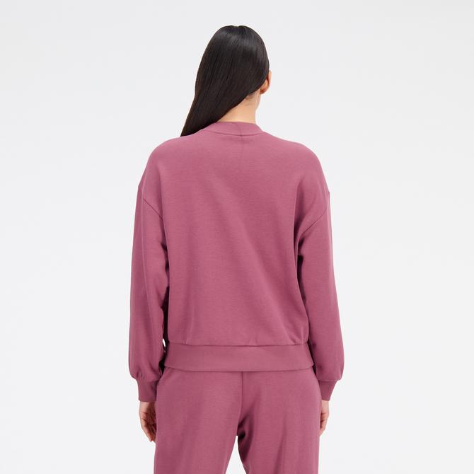  New Balance Essentials Varsity Fleece Kadın Pembe Sweatshirt