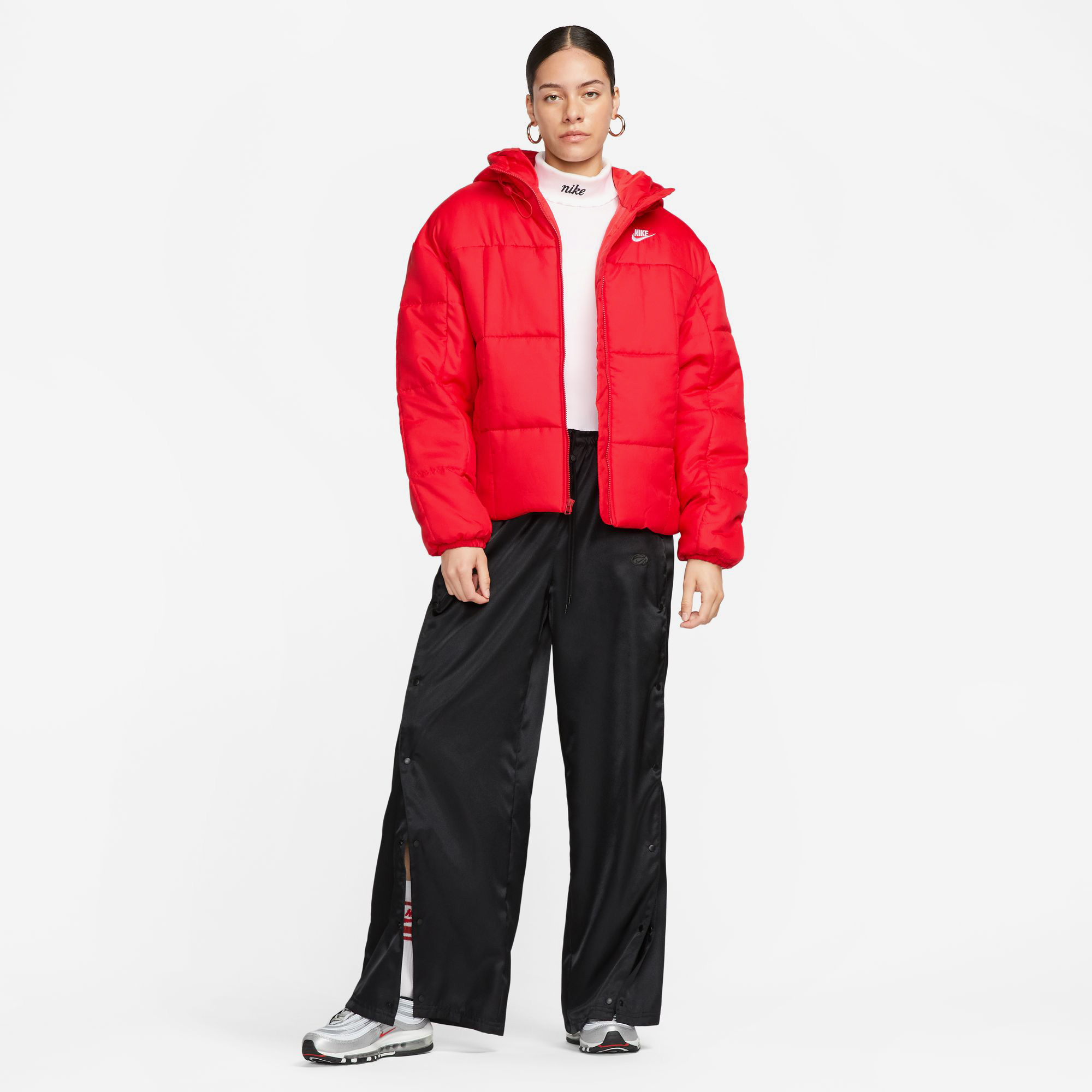 Nike Sportswear Classic Puffer Kadın Kırmızı Mont