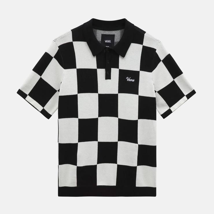 Vans Parker Checkerboard Sweater Erkek Siyah Polo