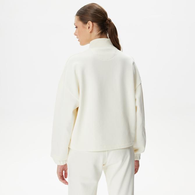  UNITED4 Half Zip Kadın Beyaz Sweatshirt