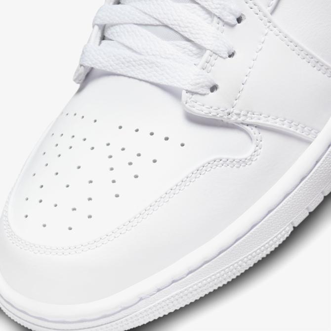  Nike Air Jordan 1 Mid Erkek Beyaz Sneaker