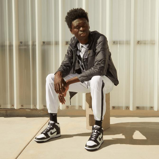  Nike Dunk Hi Retro Erkek Beyaz/Siyah Spor Ayakkabı