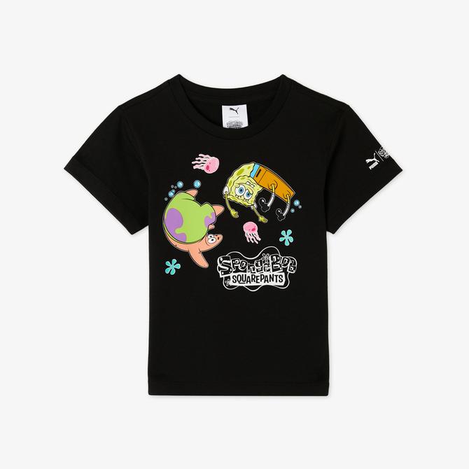  Puma X Spongebob Çocuk Siyah T-Shirt
