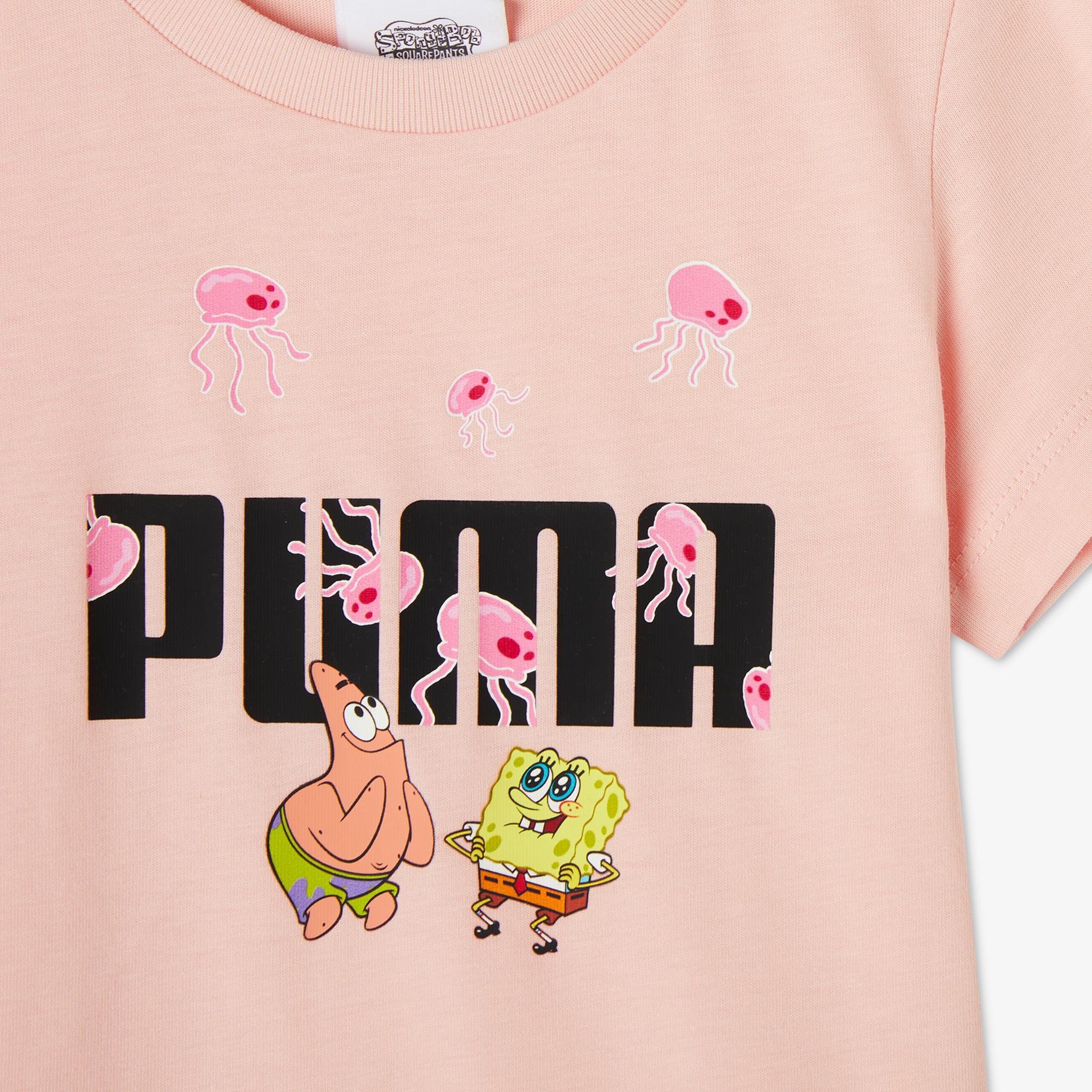  Puma X Spongebob Çocuk Pembe T-Shirt