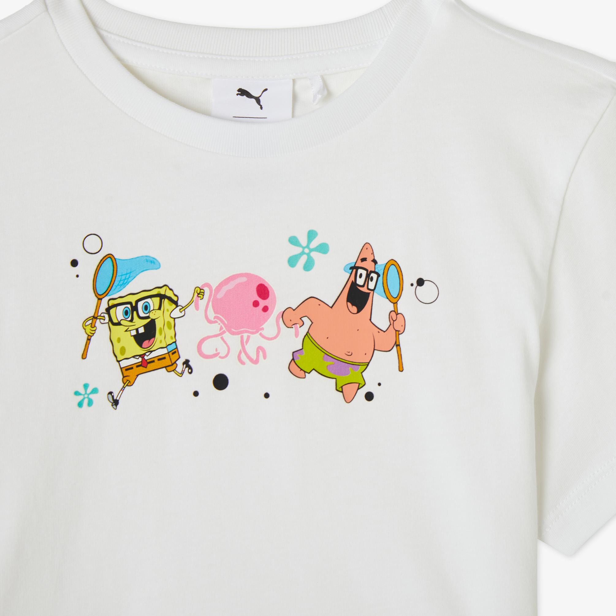  Puma X Spongebob Çocuk Beyaz T-Shirt