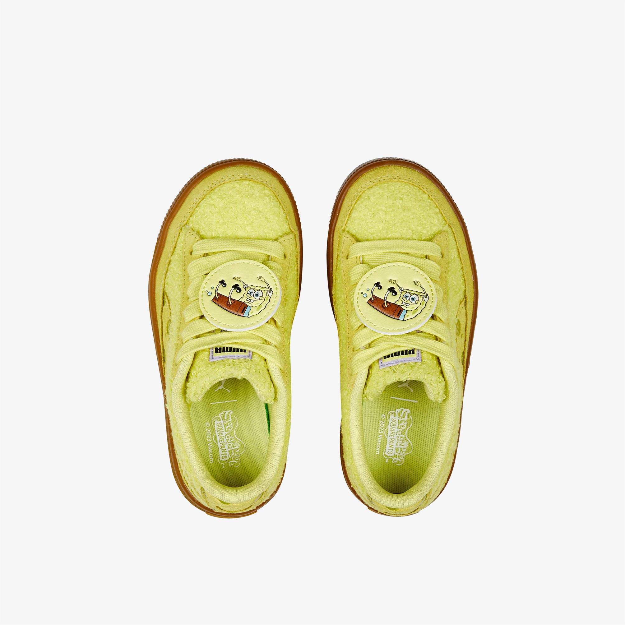  Puma x Spongebob PS Suede Çocuk Sarı Spor Ayakkabı