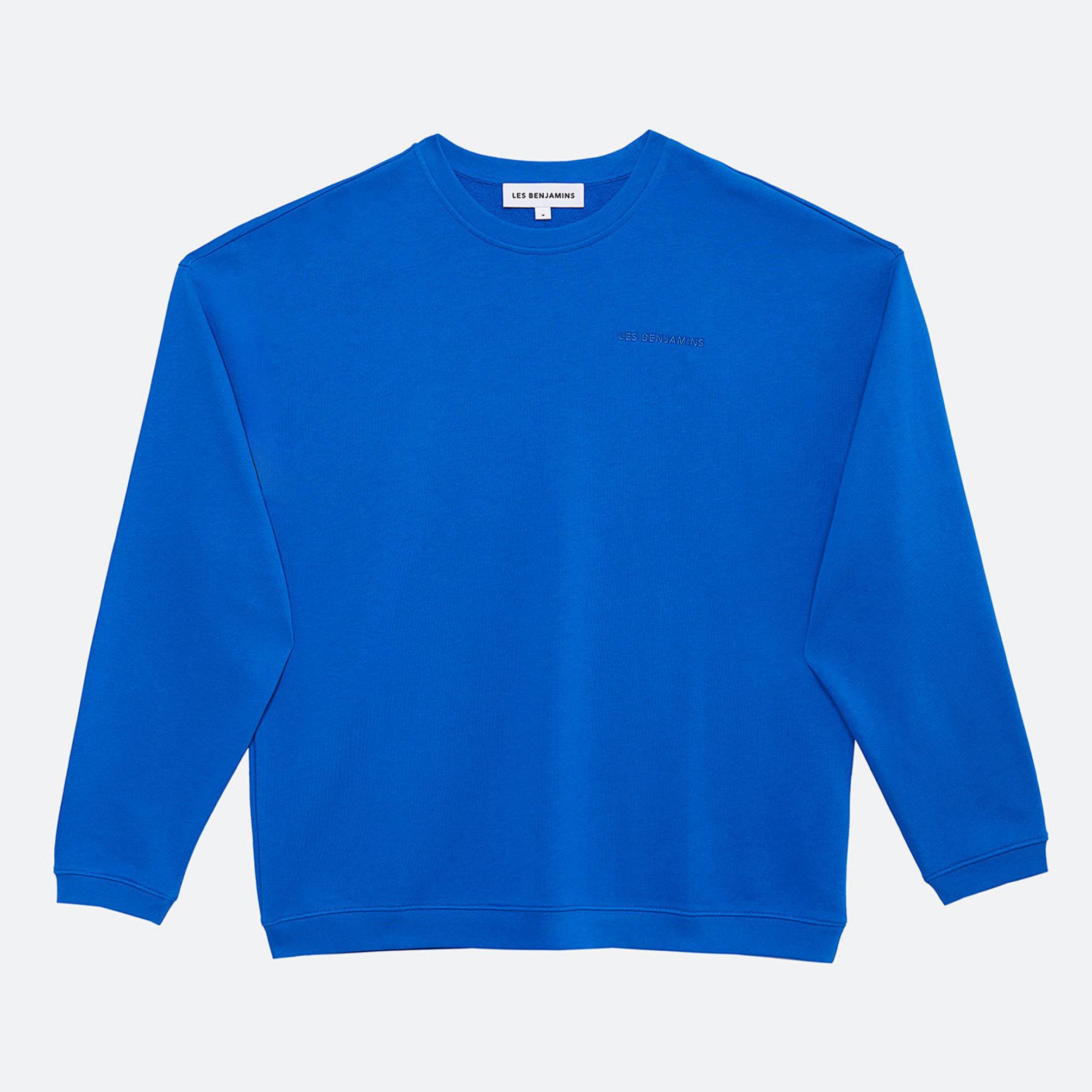  Les Benjamins Essential Erkek Mavi Sweatshirt