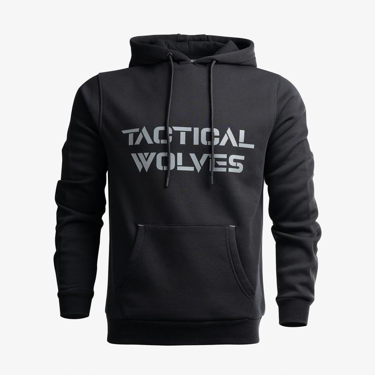 Tactical Wolves Classic Erkek Siyah Hoodie