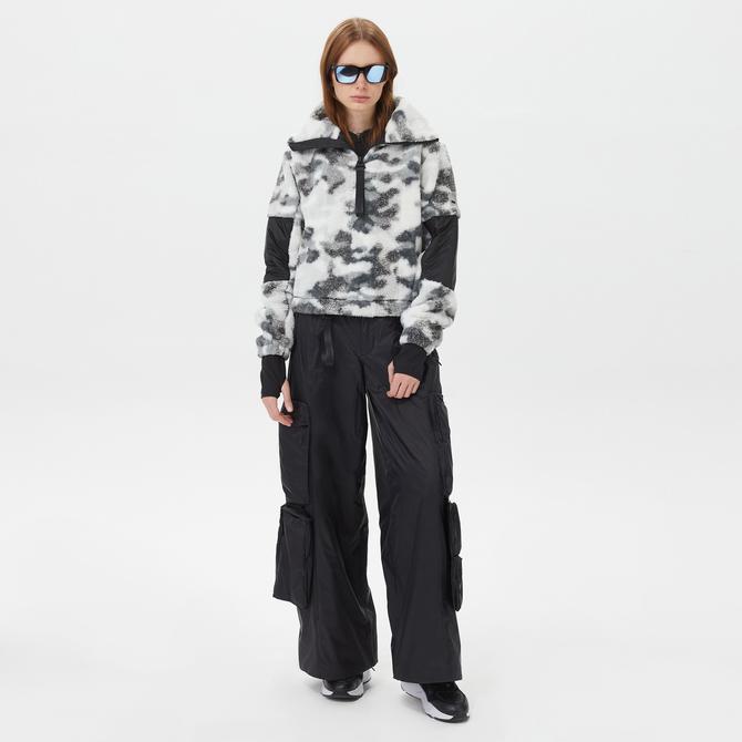  Rains Kofu Fleece Pullover Kadın Siyah/Gri Sweatshirt