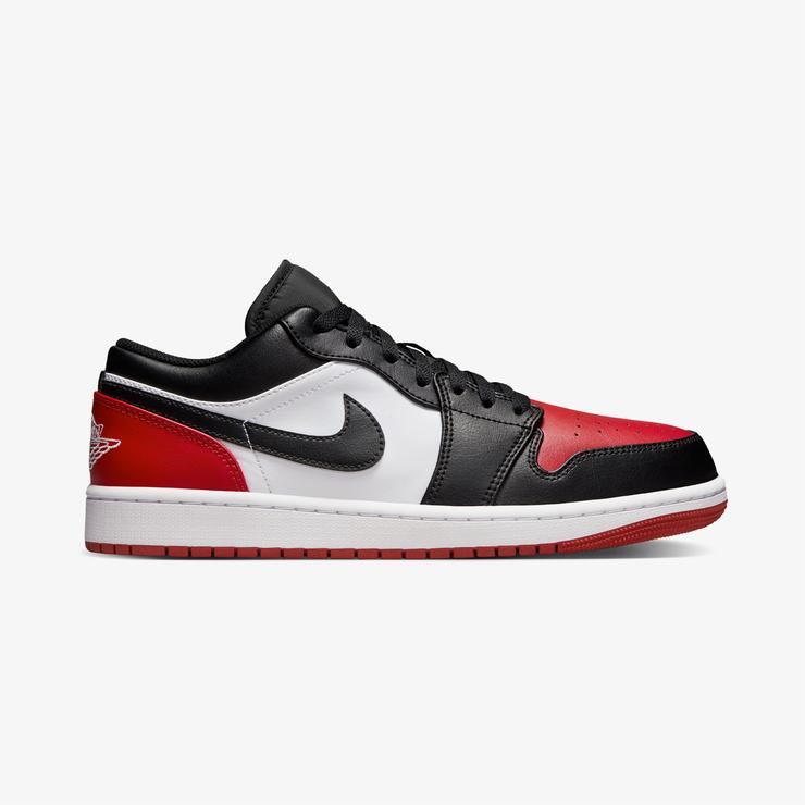 Jordan Air 1 Low Erkek Siyah/Beyaz/Kırmızı Sneaker