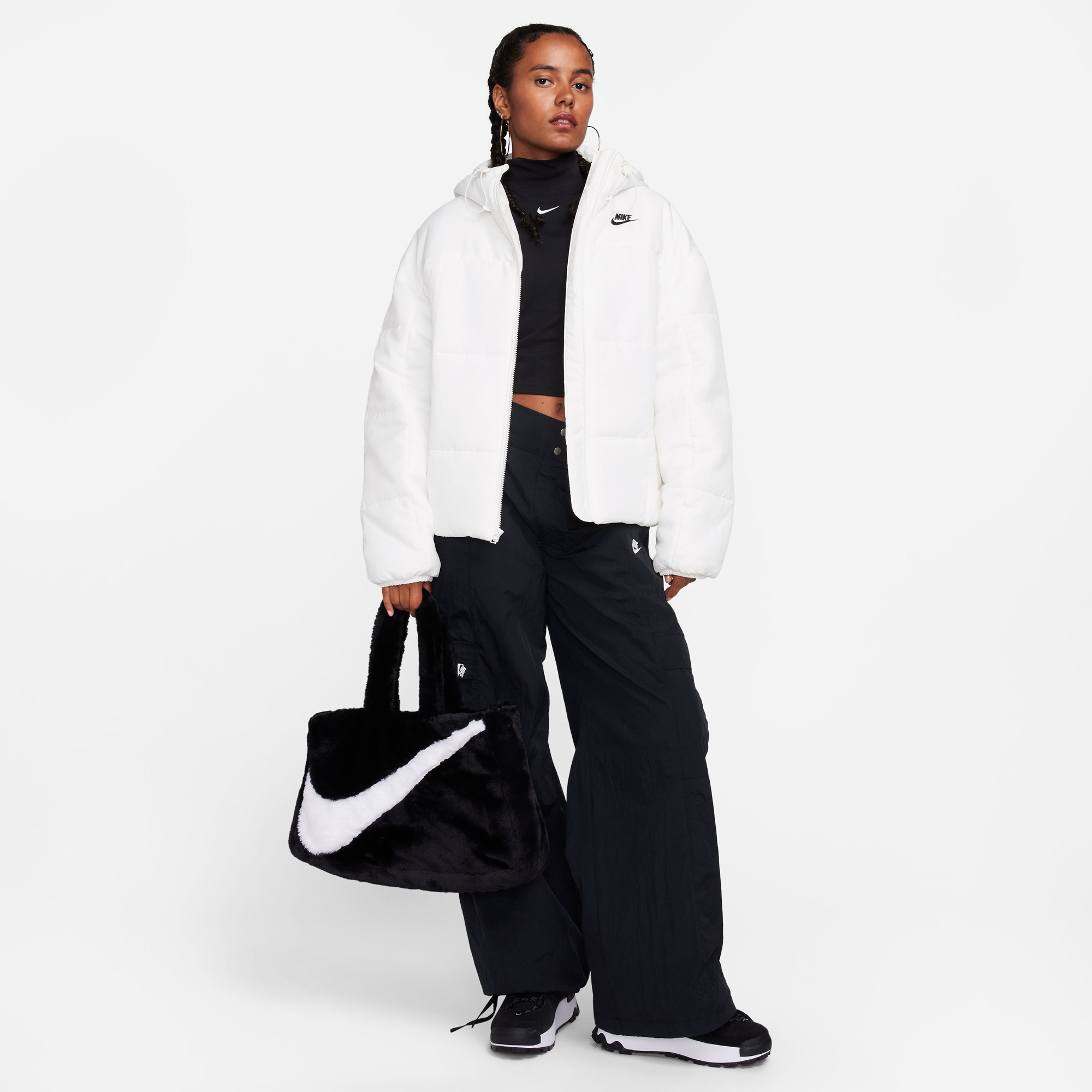 Nike Sportswear Classic Puffer Kadın Beyaz Mont