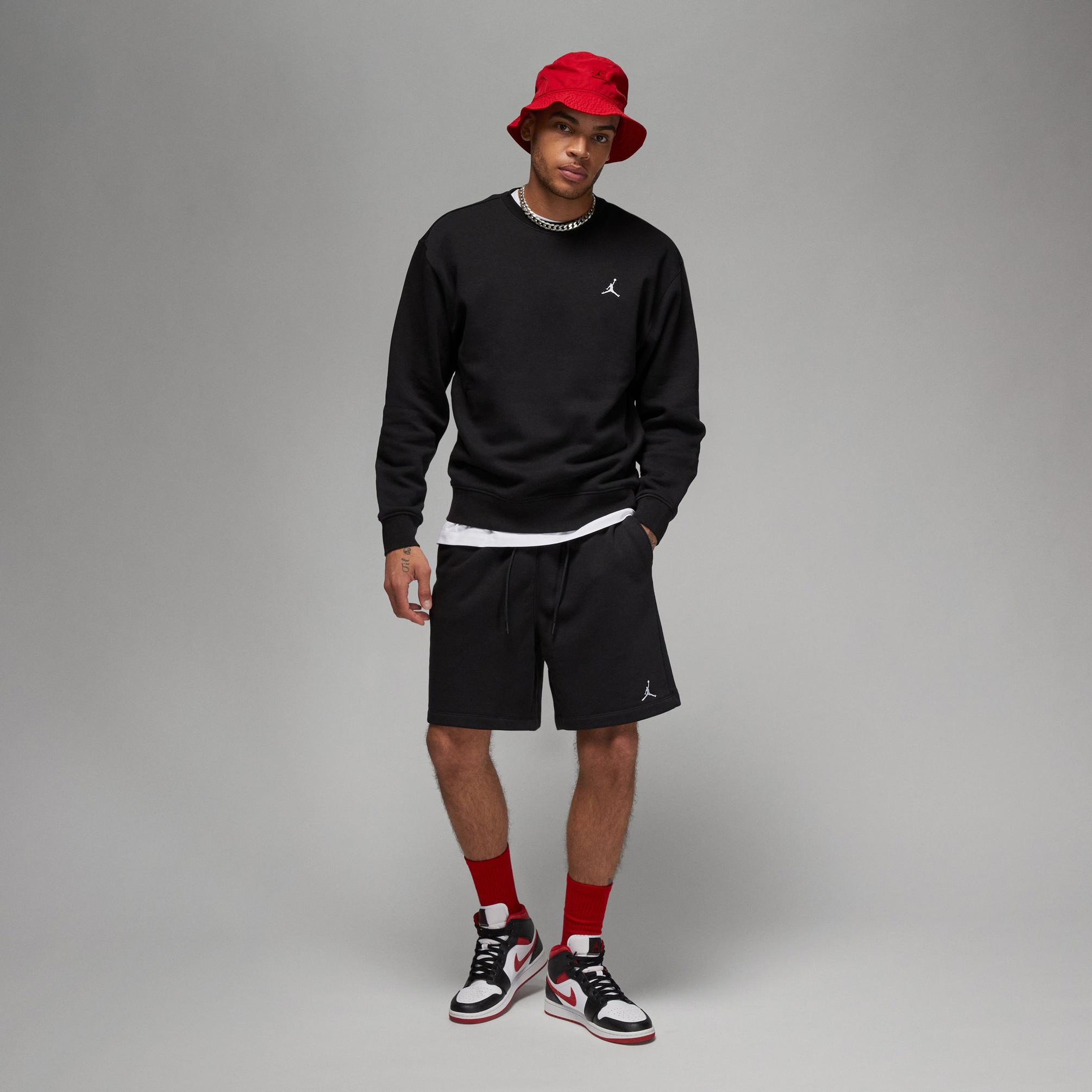  Jordan Essentials Flc Crew Erkek Siyah Sweatshirt