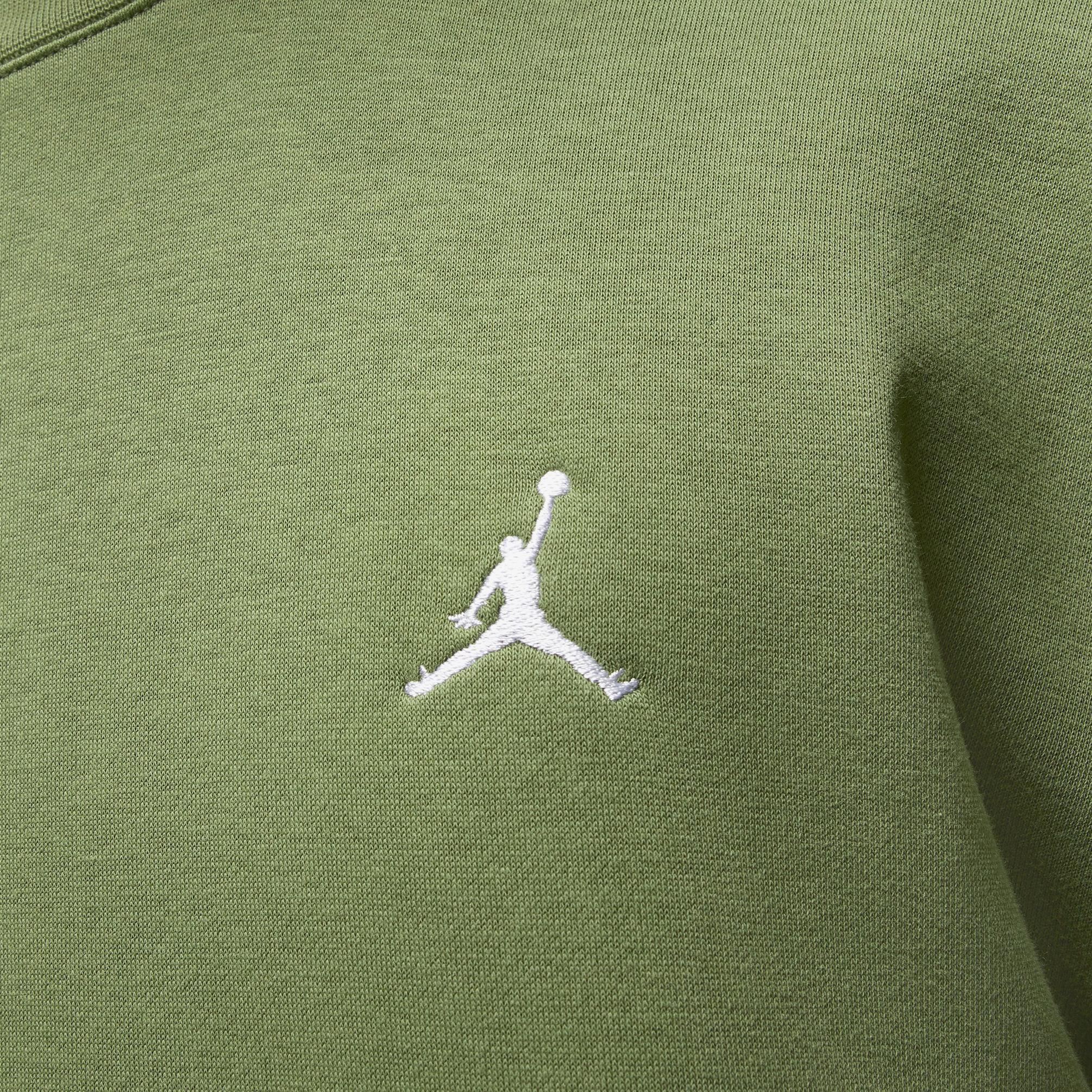  Jordan Essentials Flc Crew Erkek Yeşil Sweatshirt