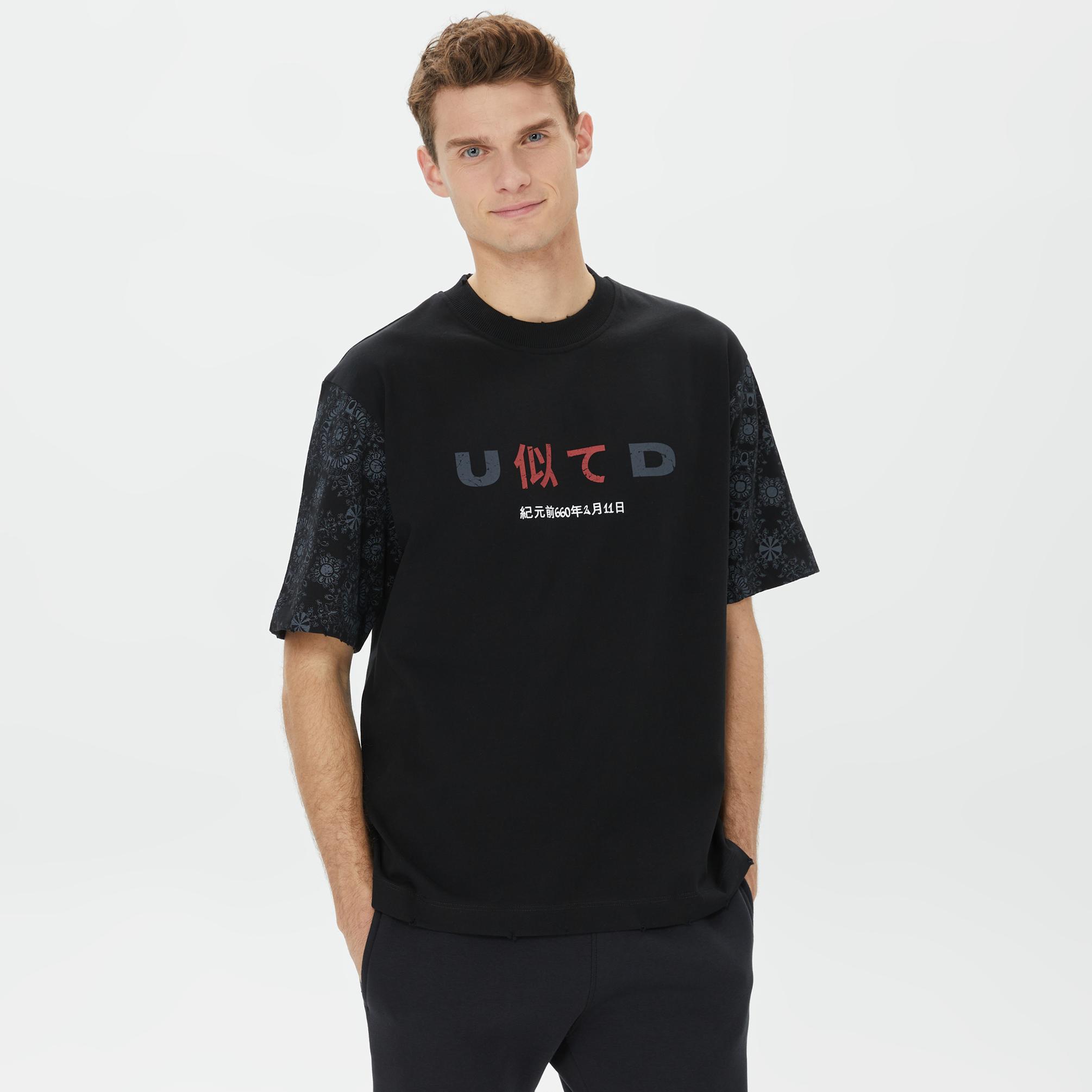  UNITED4 Classic Erkek Siyah T-Shirt