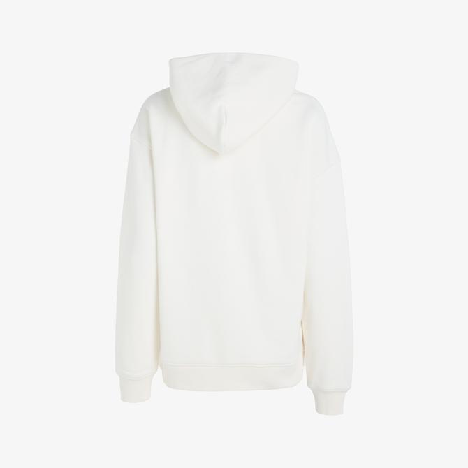  Tommy Hilfiger Oversize New Varsity Hoodie Kadın Beyaz Sweatshirt