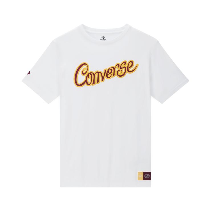 Converse Wonka Striped Unisex Beyaz T-Shirt