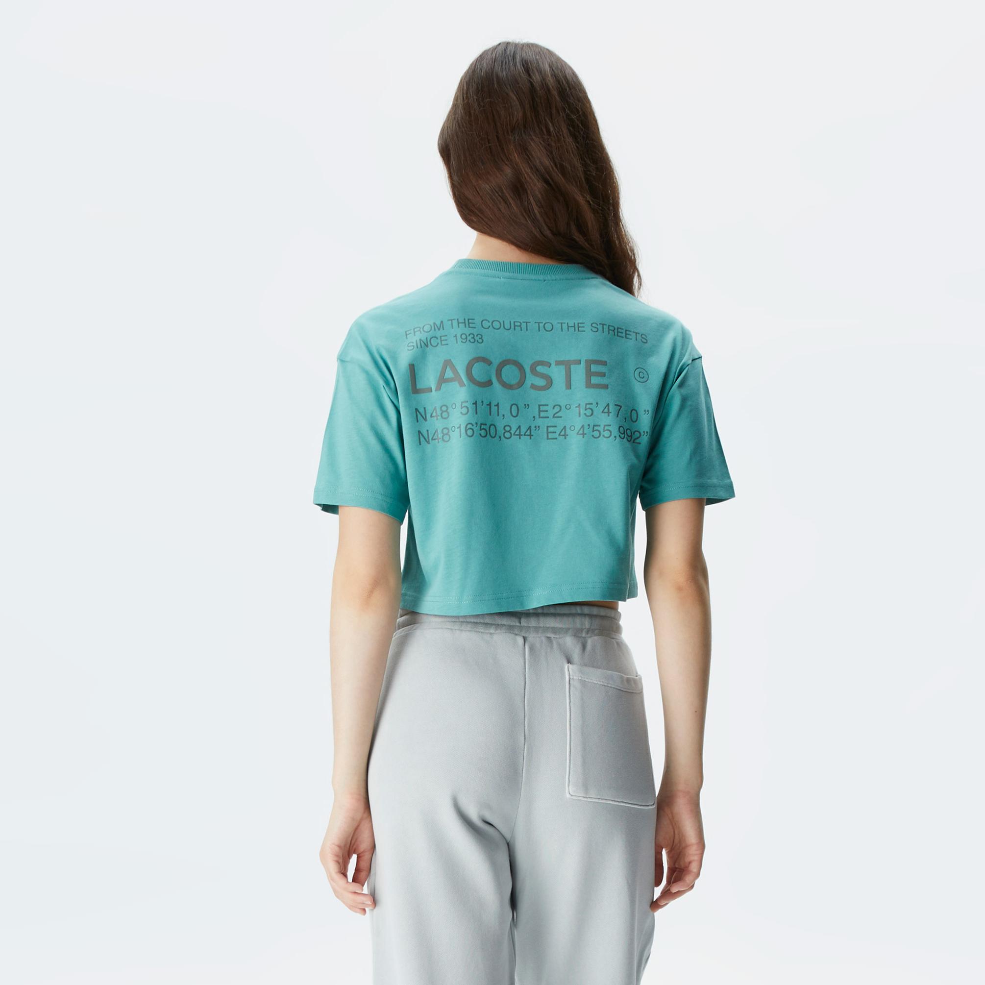 Lacoste House of SuperStep X Lacoste Kadın Yeşil T-Shirt
