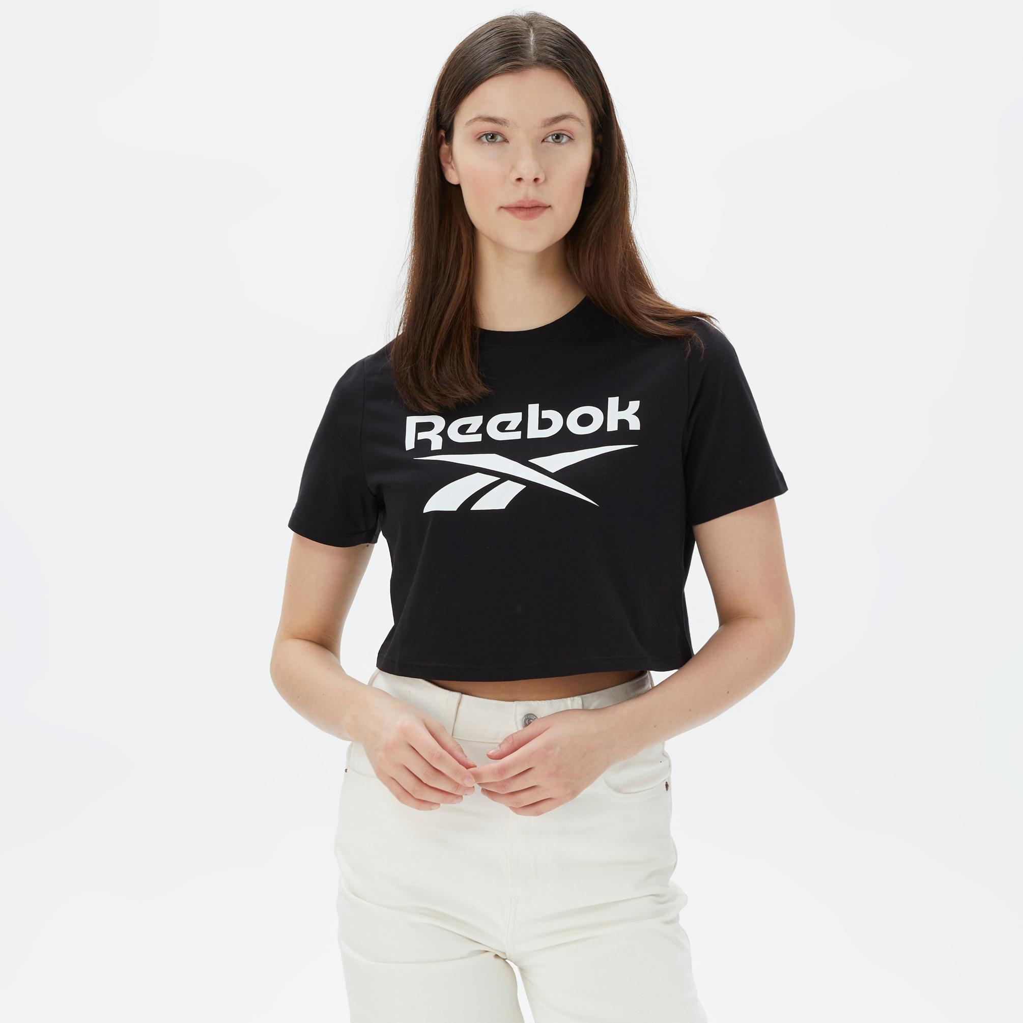  Reebok Id Kadın Siyah Crop T-Shirt