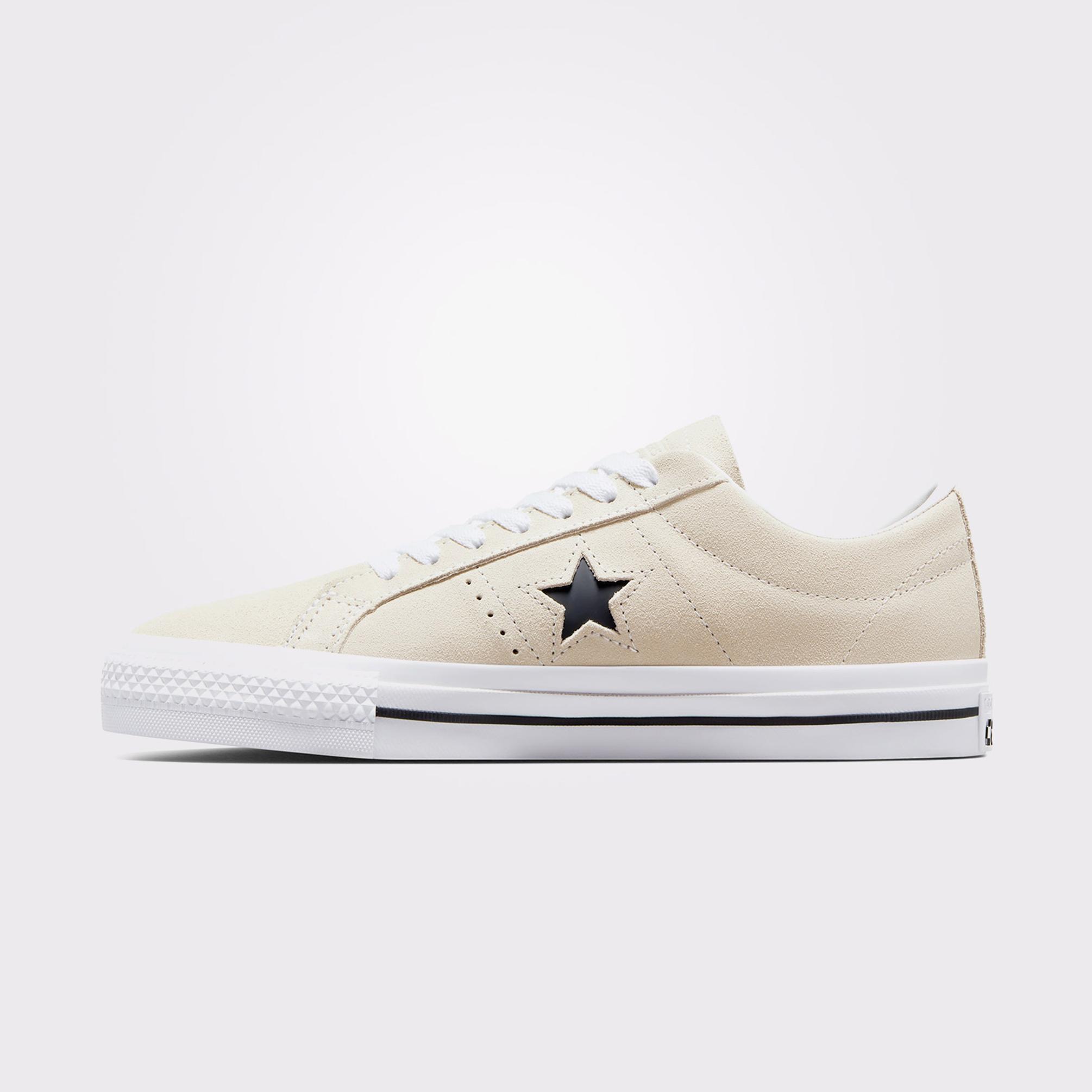  Converse Cons One Star Pro Suede Unisex Krem Sneaker