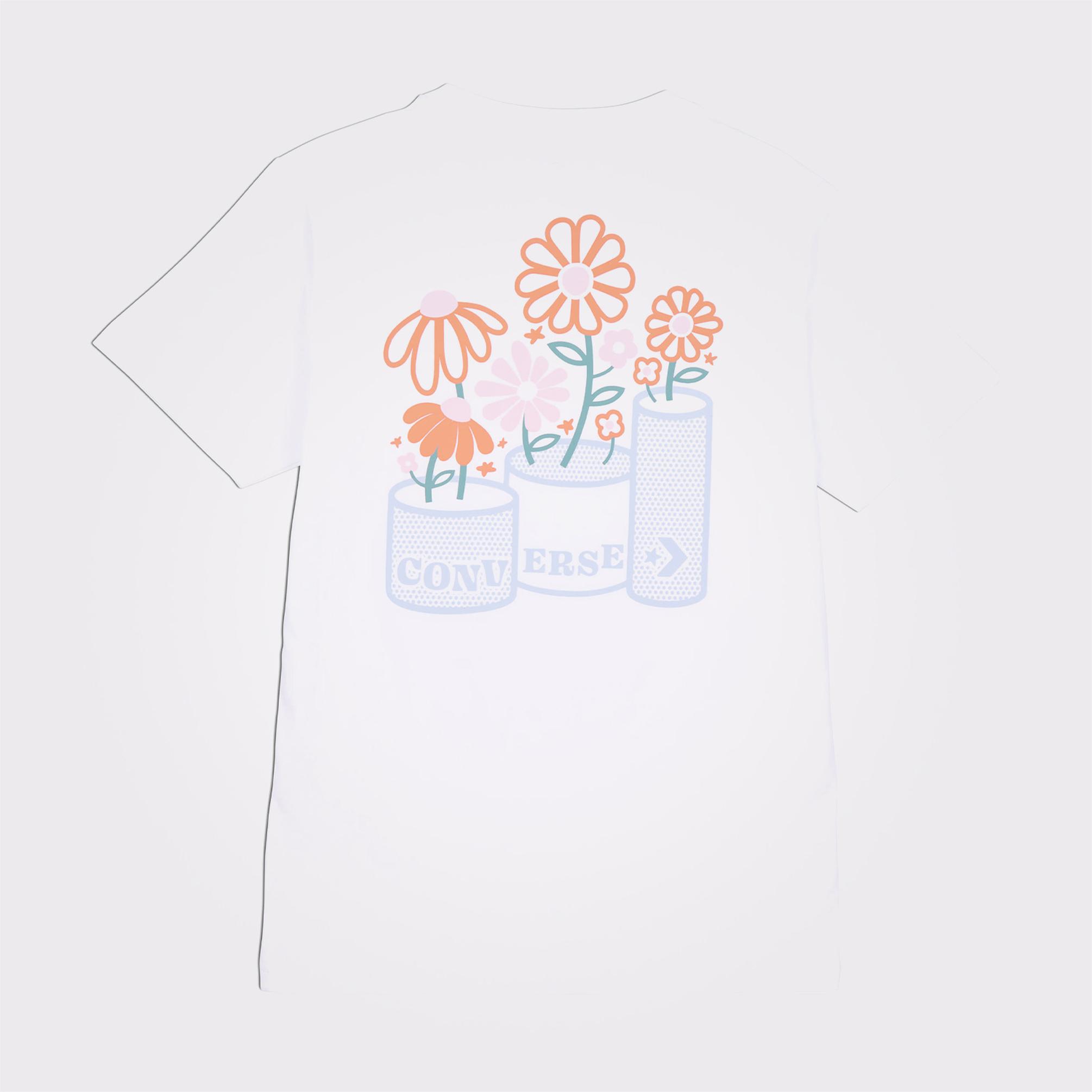  Converse Spring Blooms Kadın Beyaz T-Shirt