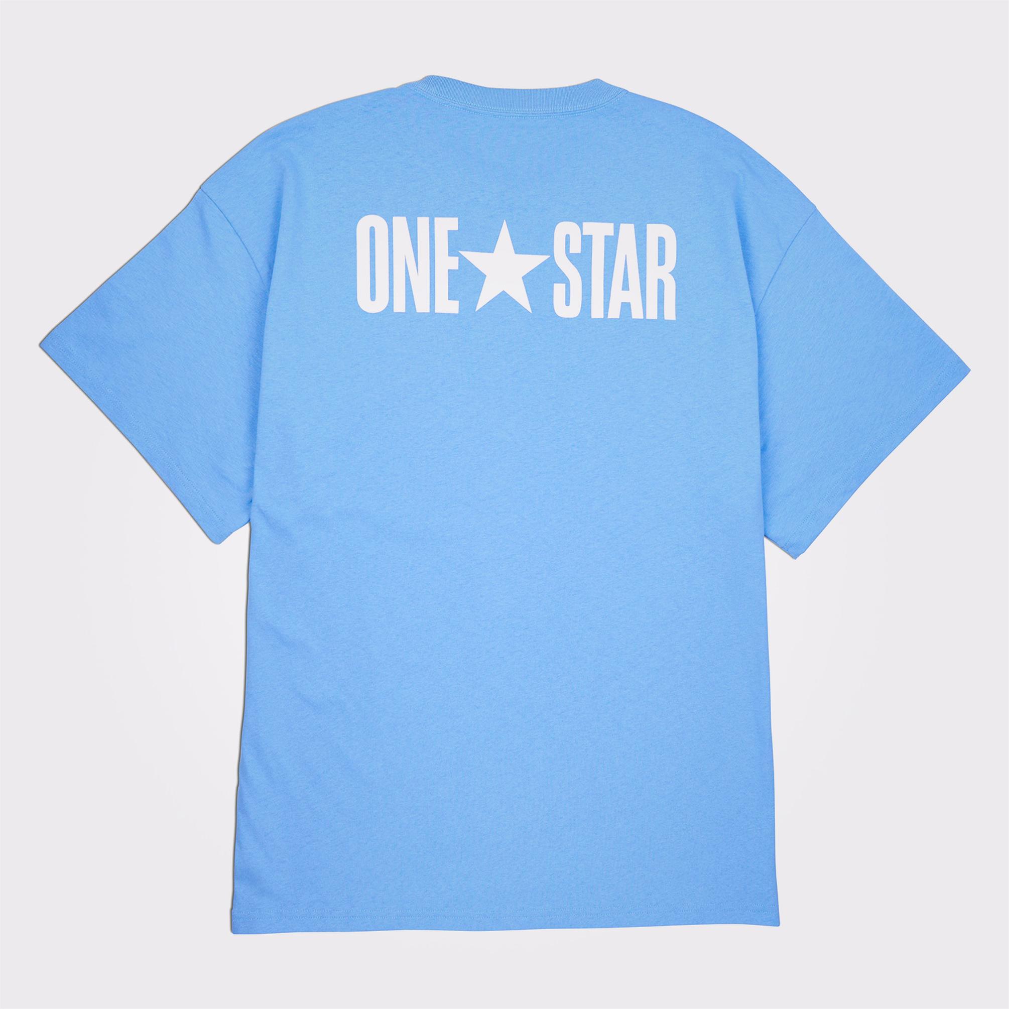  Converse One Star Erkek Mavi T-Shirt