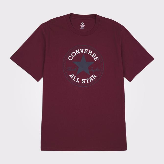  Converse Converse Go-To All Star Patch Standard-Fit Unisex Bordo T-Shirt