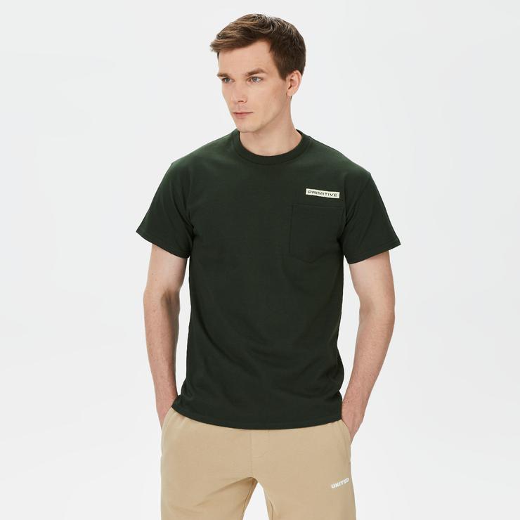 Primitive Cosmopolitan Pocket Erkek Yeşil T-Shirt