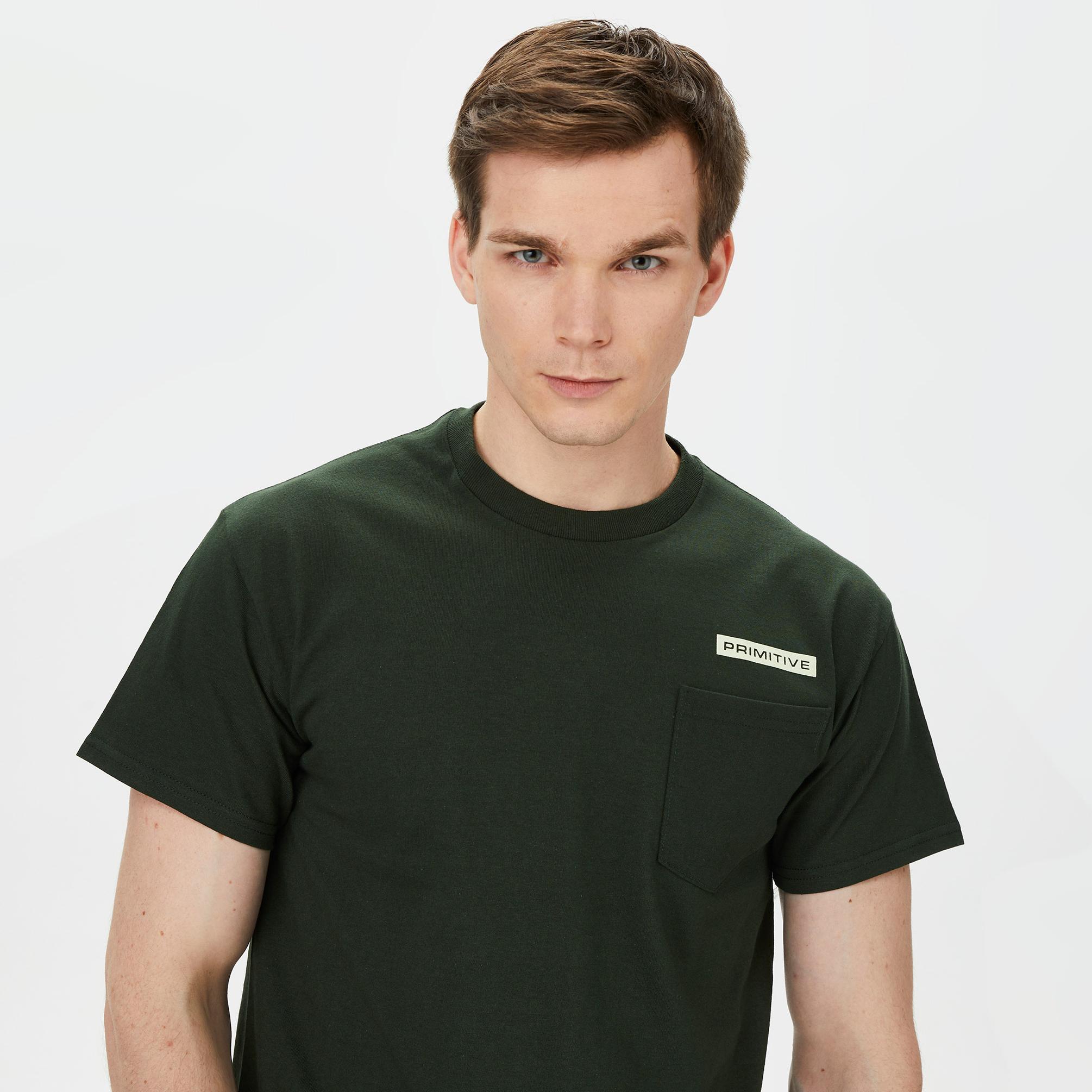  Primitive Cosmopolitan Pocket Erkek Yeşil T-Shirt