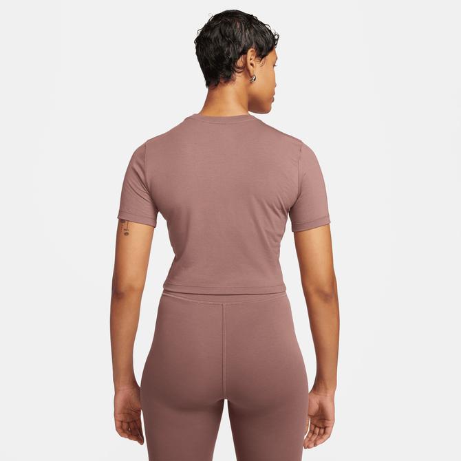  Nike Sportswear Essential Kadın Kahverengi Crop T-Shirt