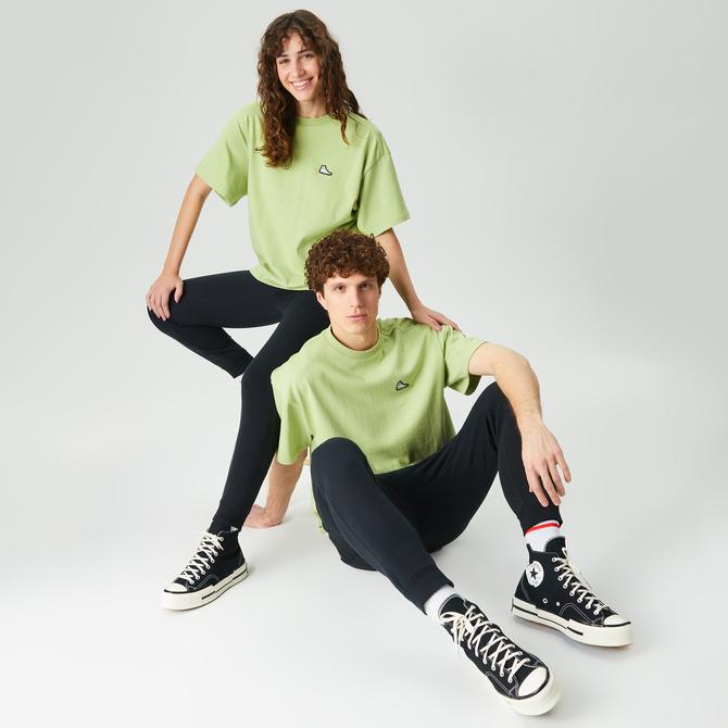  Converse Go-To Sneaker Patch Loose Fit Unisex Yeşil T-Shirt