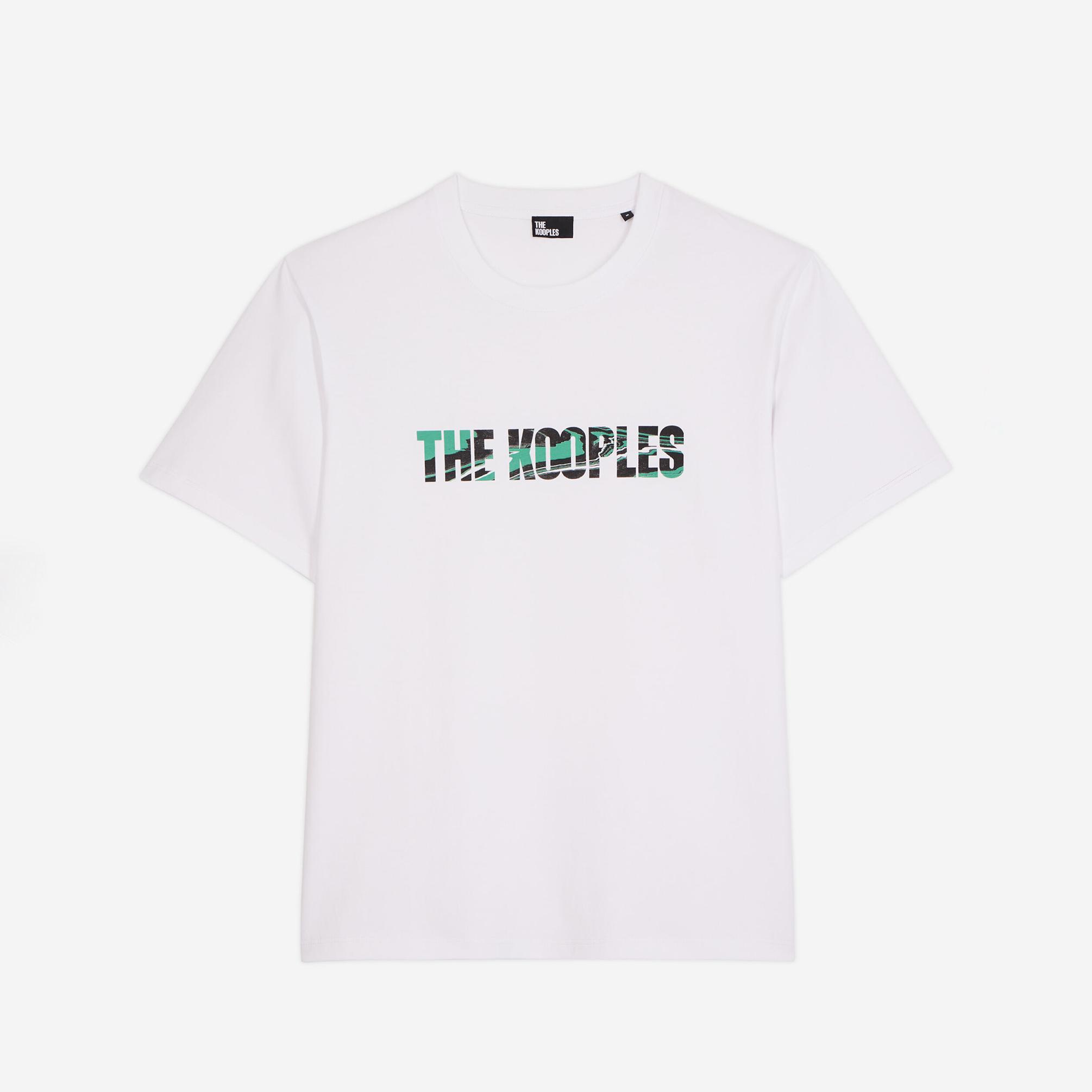  The Kooples Logo Erkek Beyaz T-Shirt