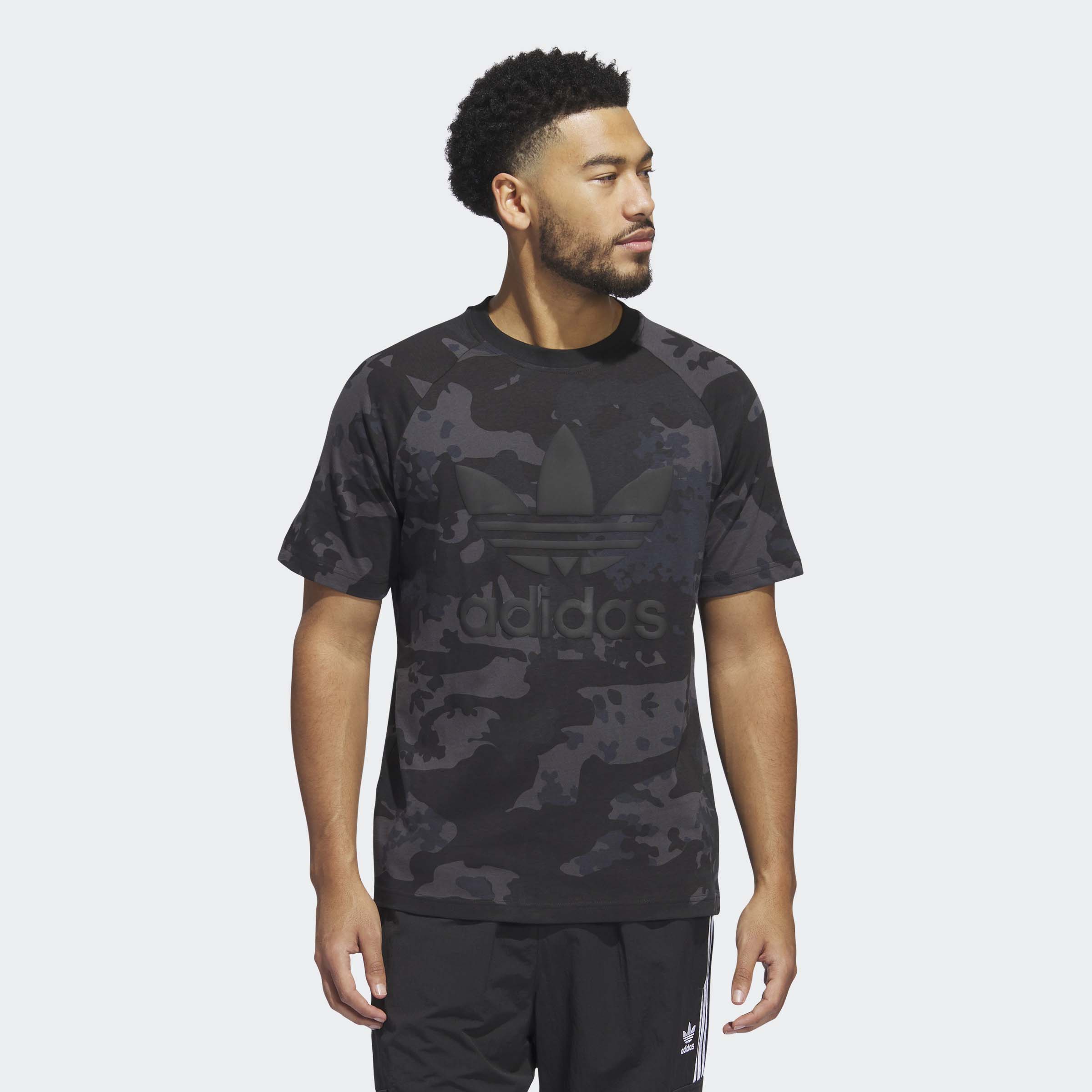 adidas Originals Camo Trefoil T Erkek Siyah T-Shirt