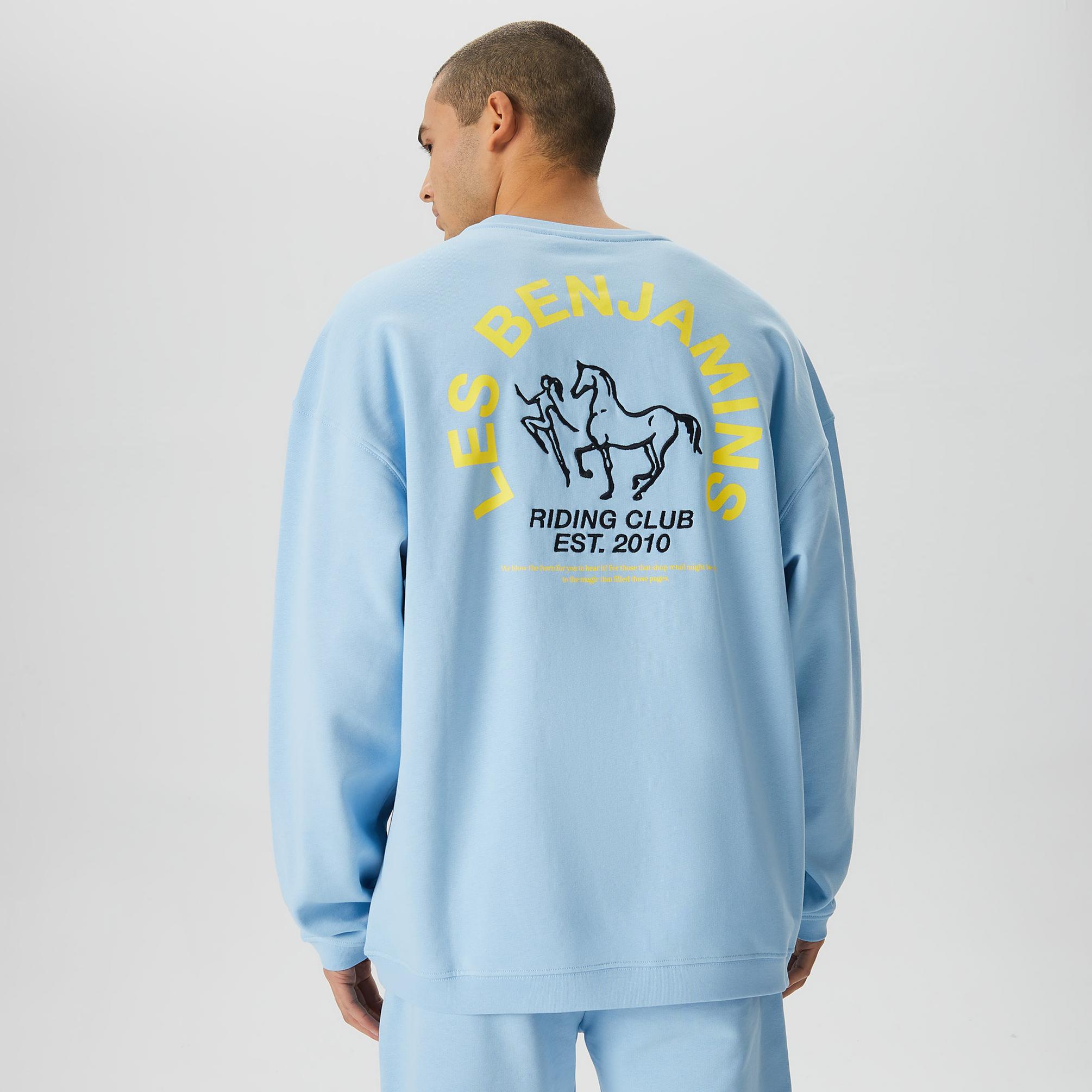 Les Benjamins Wholesale Exclusives Erkek Mavi Sweatshirt