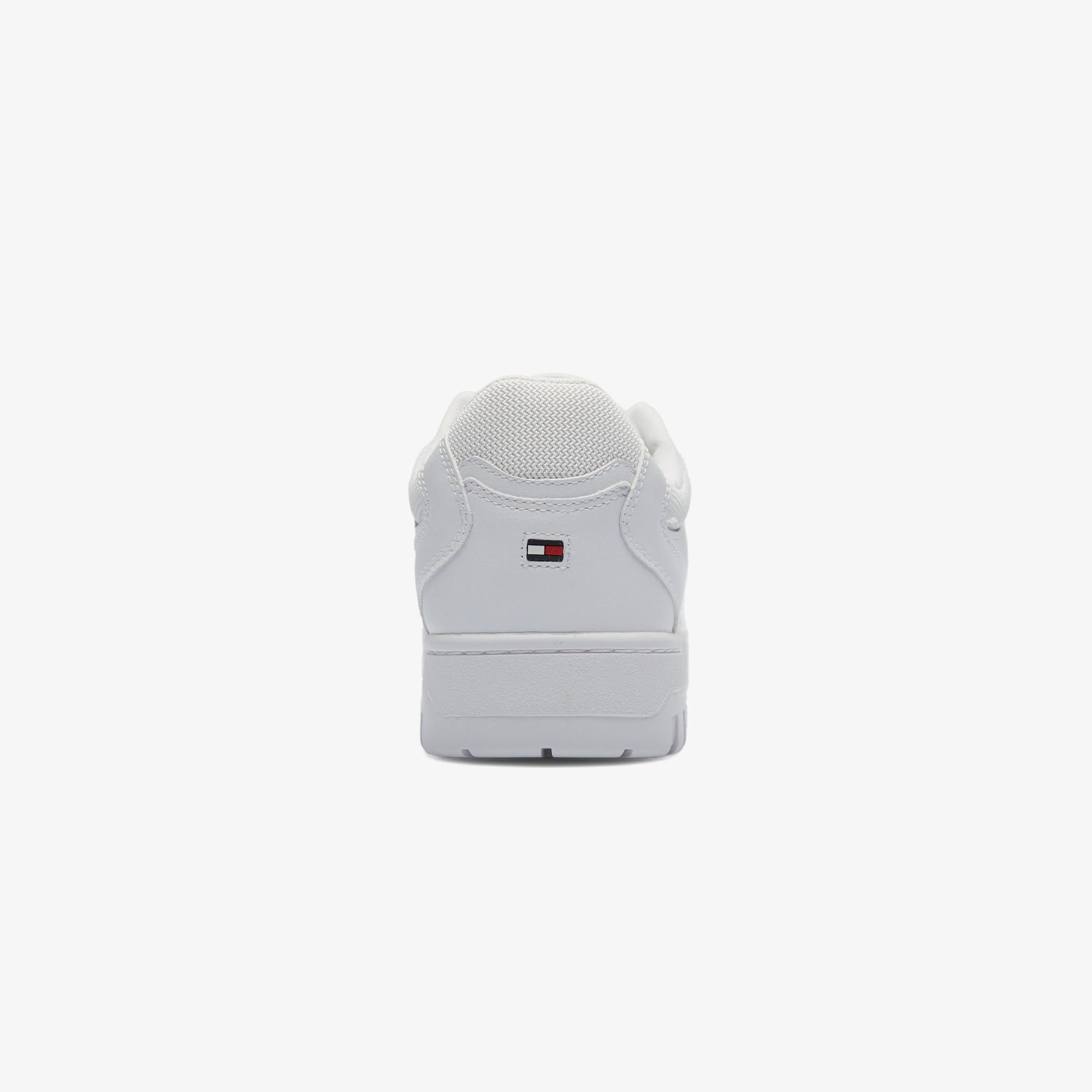  Tommy Hilfiger Basket Core Leaer Ess Erkek Beyaz Sneaker