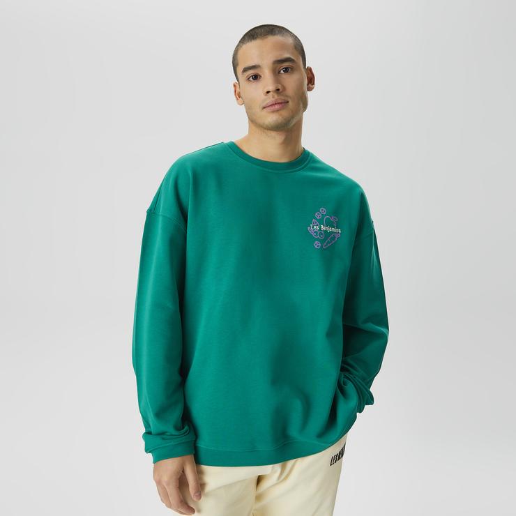 Les Benjamins Wholesale Exclusives Erkek Yeşil Sweatshirt