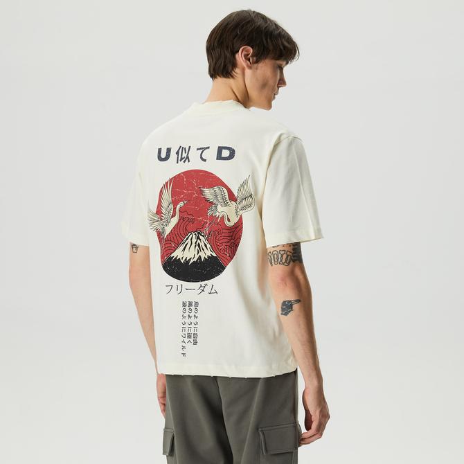  UNITED4 Classic Erkek Beyaz T-Shirt