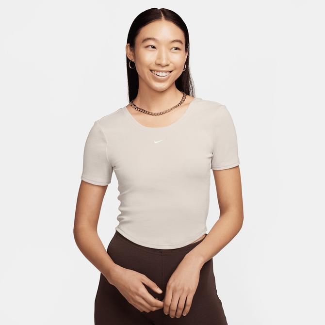  Nike Sportswear Chill Knit Kadın Krem T-Shirt