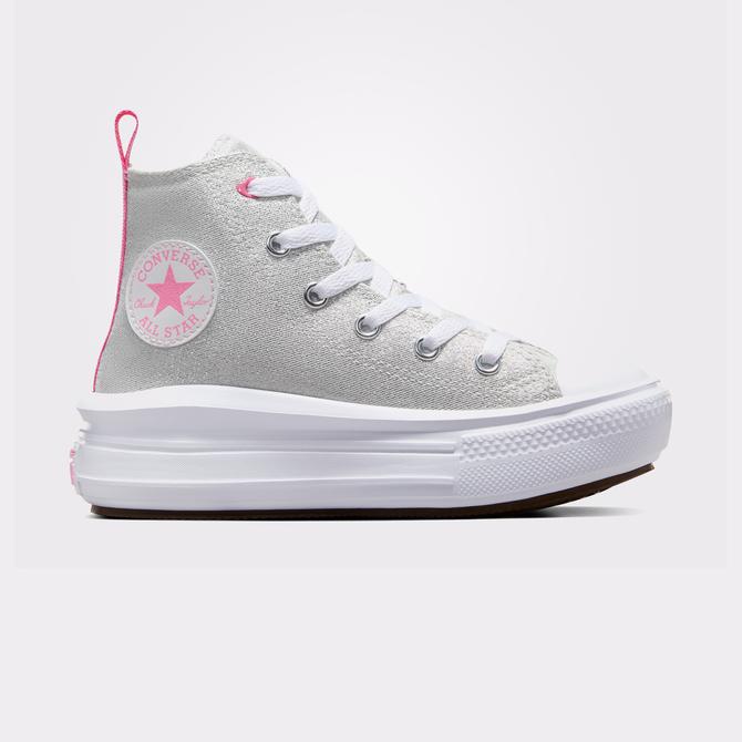 Converse Chuck Taylor All Star Move Platform Sparkle Çocuk Beyaz Sneaker