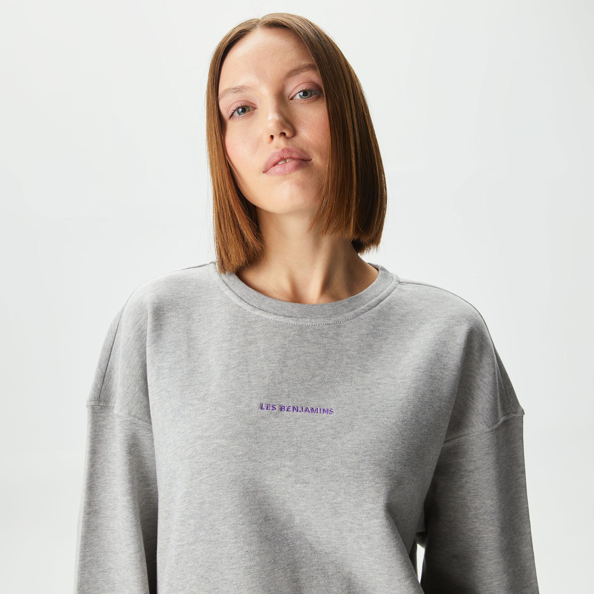  Les Benjamins Core Kadın Gri Sweatshirt